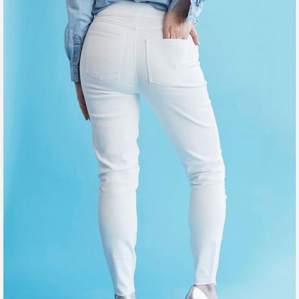 SPANX NWT Women’s White Stretch Skinny jeans - Picture 9 of 10